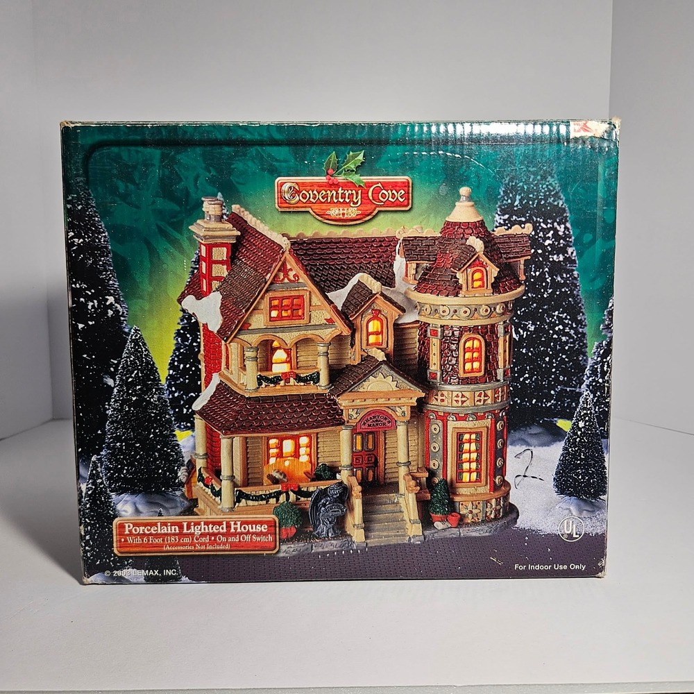 Lemax Coventry Cove Whartons Manor Porcelain Lighted House 2003 Village Decor